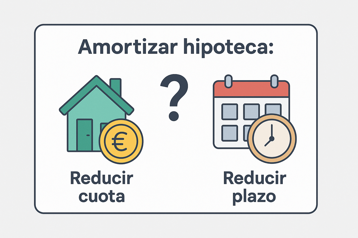 Amortizar hipoteca reducir cuota o plazo