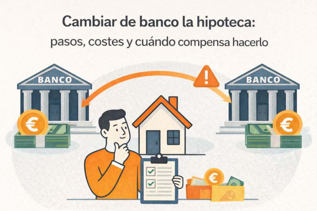 ¿Quieres mejorar tu hipoteca? Descubre cómo cambiarla de banco, los pasos a seguir, costes asociados y cuándo realmente compensa hacerlo.