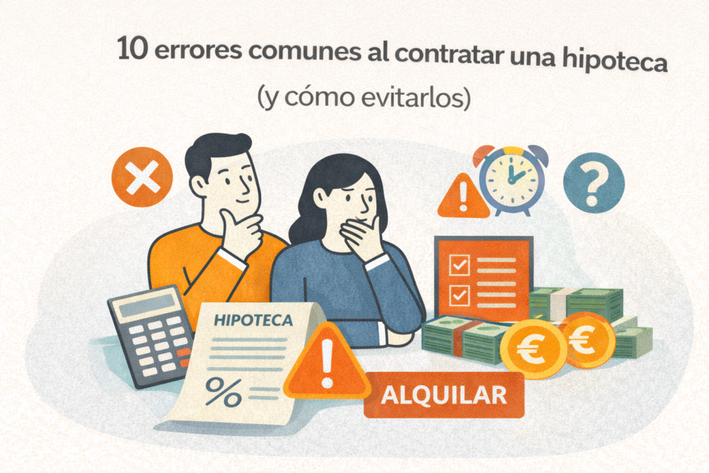Evita cometer errores costosos al firmar tu hipoteca. Te contamos los 10 fallos más comunes y cómo tomar una decisión segura y rentable.